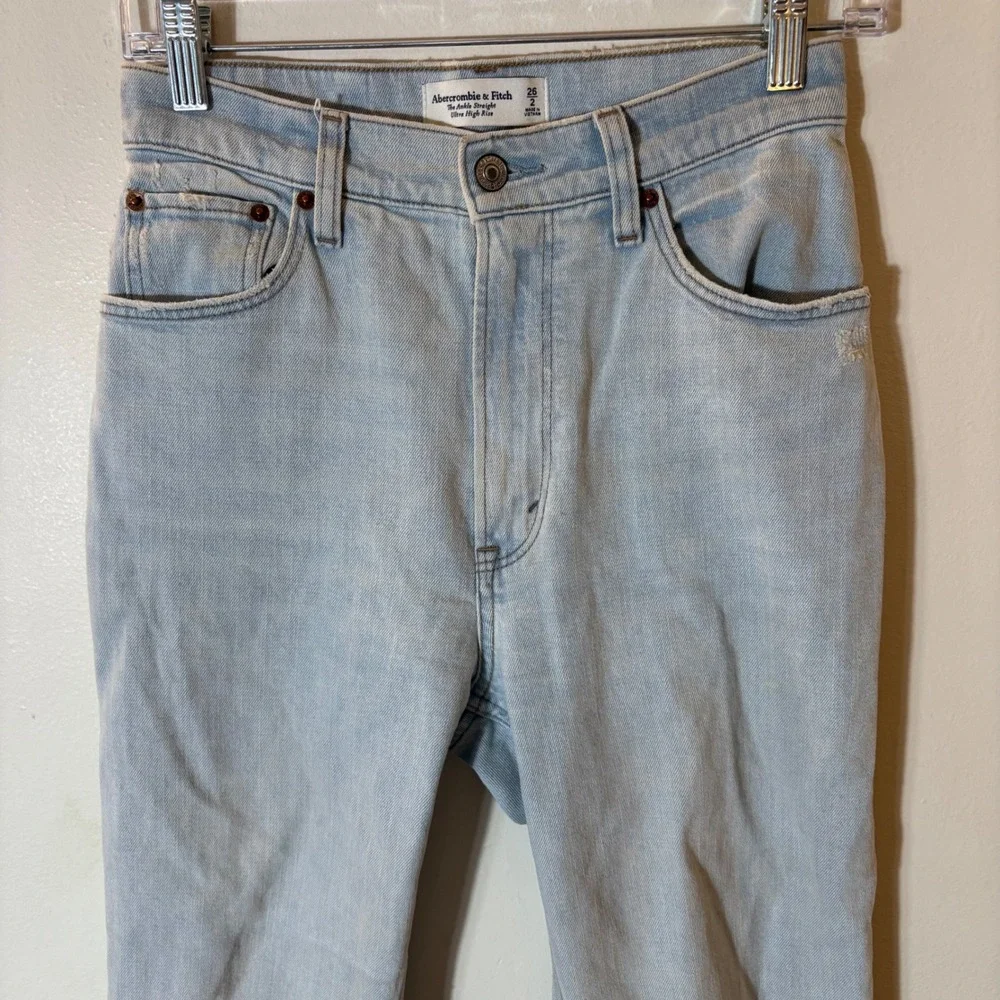 Abercrombie & Fitch Curve Love‎ Ultra High Rise Ankle Straight Jeans Size 26